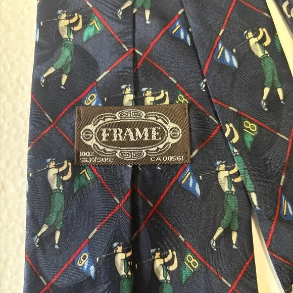 Frame - Vintage Silk Golf Tie - Picture 3 of 4